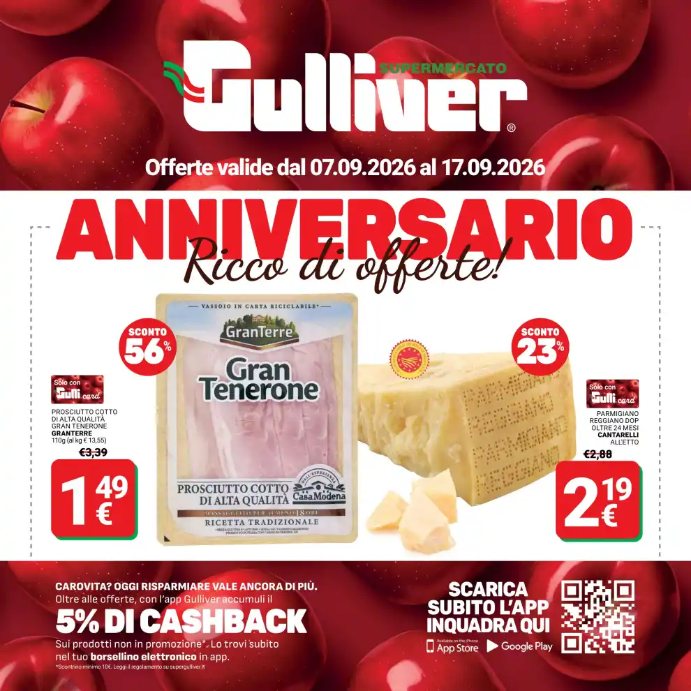 Supermercati Gulliver (offerte fino al 17 settembre)