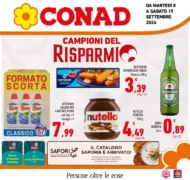 Volantino Conad Campioni del risparmio dal 8/9 fino al 19/9/2026 Volantino Conad Campioni del risparmio dal 8/9 fino al 19/9/2026