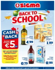 Volantino Sigma Back to School dal 1/9 fino al 10/9/2026