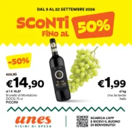 Volantino Unes Sconti fino al 50% dal 9/9 fino al 22/9/2026