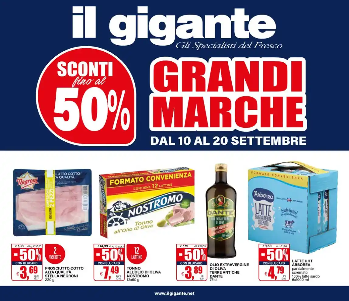 Volantino Il Gigante Grandi Marche dal 10/9 fino al 20/9/2026