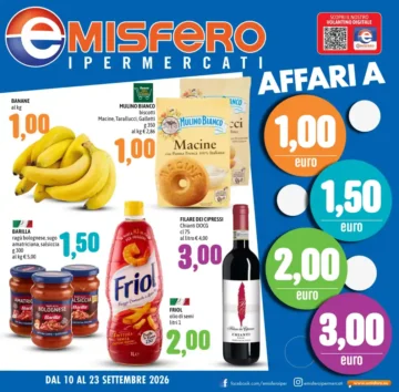 Volantino Emisfero Settembre 2026 dal 10/9 fino al 23/9/2026