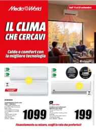 Volantino MediaWorld Il clima che cercavi dal 11/9 fino al 23/9/2026 Volantino MediaWorld Il clima che cercavi dal 11/9 fino al 23/9/2026