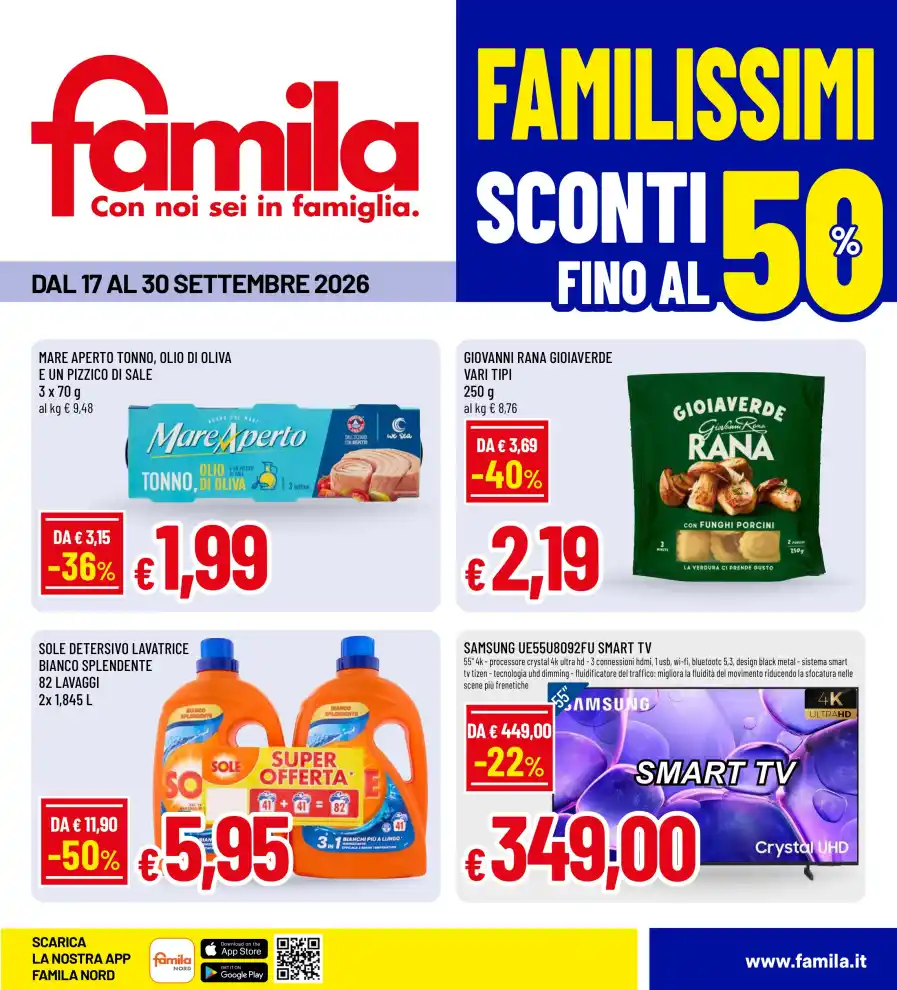 Volantino Famila Familissimi dal 17/9 fino al 30/9/2026