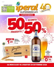 Volantino Iperal 50 prodotti sconto 50% dal 16/9 fino al 29/9/2026 Volantino Iperal 50 prodotti sconto 50% dal 16/9 fino al 29/9/2026