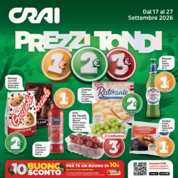 Volantino Crai Prezzi Tondi dal 17/9 fino al 27/9/2026