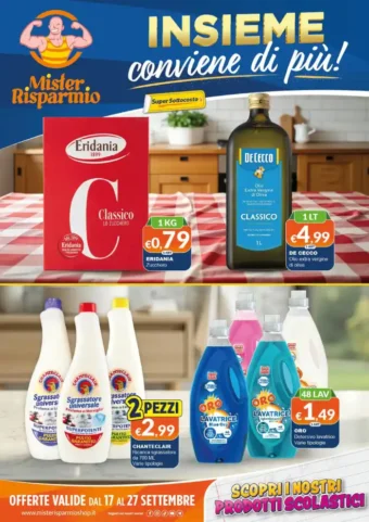 Volantino Mister Risparmio Insieme conviene di più dal 17/9 fino al 27/9/2026