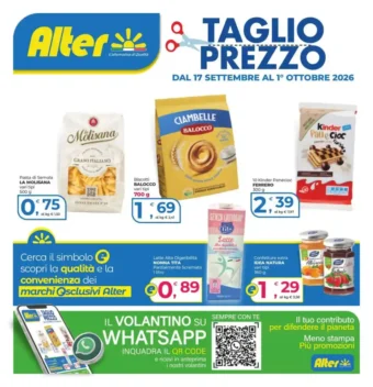 Volantino Alter Discount Taglio Prezzo dal 17/9 fino al 1/10/2026