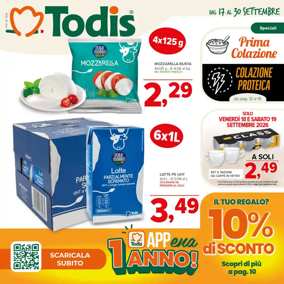 Volantino Todis Supermercato Nuovi bassi e bloccati dal 17/9 fino al 30/9/2026