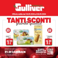 Volantino Gulliver Tanti sconti del fine settimana dal 18/9 fino al 28/9/2026