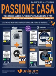 Volantino Unieuro Passione casa dal 18/9 fino al 4/10/2026 Volantino Unieuro Passione casa dal 18/9 fino al 4/10/2026
