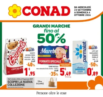 Volantino Conad Grandi marche dal 23/9 fino al 4/10/2026