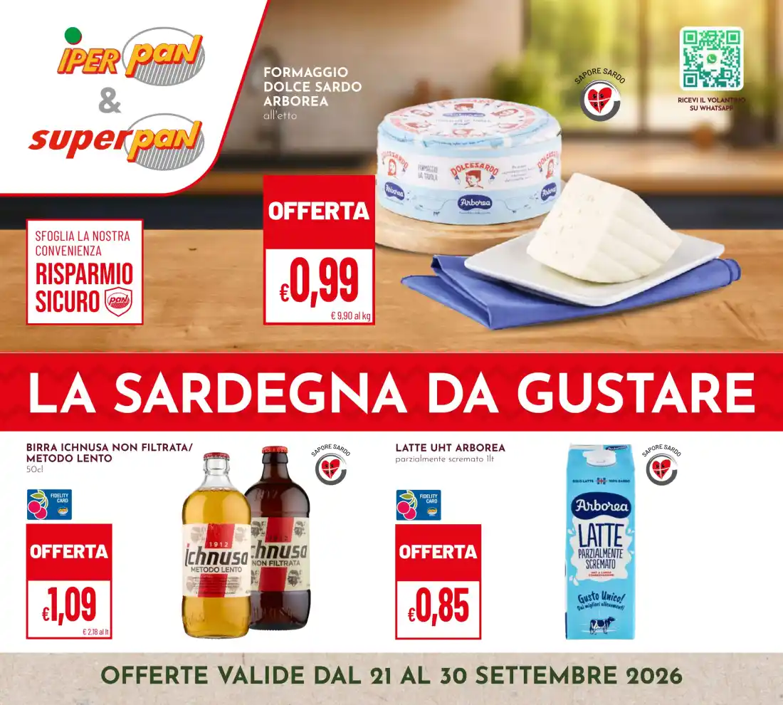 Volantino Pan Sardegna da gustare dal 21/9 fino al 30/9/2026
