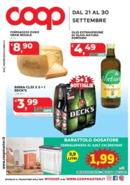 Volantino Coop Calabria Buono 5 Euro dal 21/9 fino al 30/9/2026