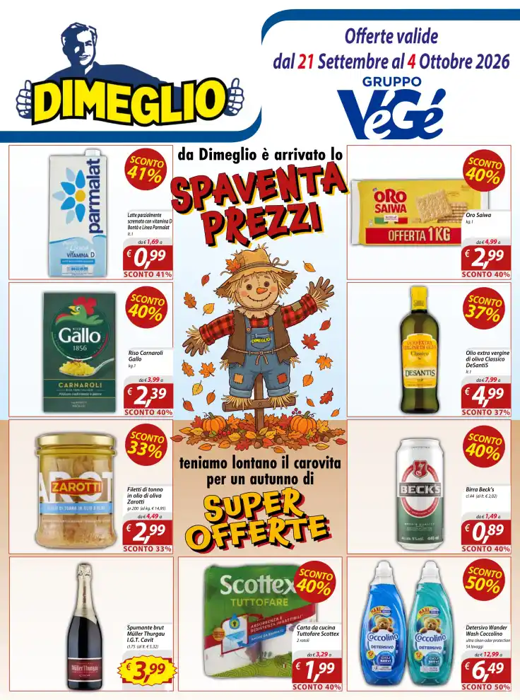Volantino DiMeglio Spaventaprezzi dal 21/9 fino al 4/10/2026