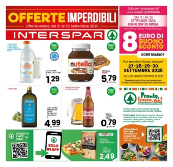 Volantino Interspar Offerte imperdibili dal 21/9 fino al 30/9/2026