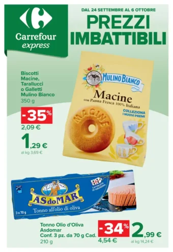 Volantino Carrefour Express Prezzi imbattibili dal 24/9 fino al 6/10/2026