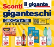 Volantino Il Gigante Giganteschi dedicati a te dal 21/9 fino al 30/9/2026