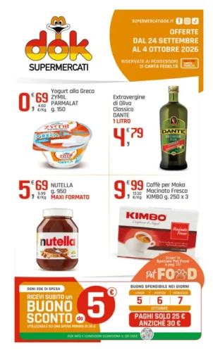 Volantino DOK Carta Fedeltà dal 24/9 fino al 4/10/2026