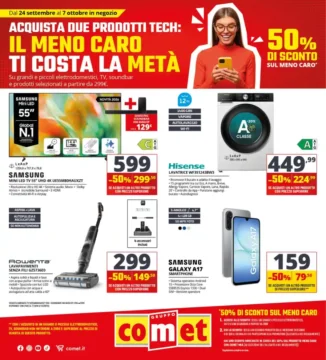 Volantino Comet Acquista due prodotti tech dal 24/9 fino al 7/10/2026