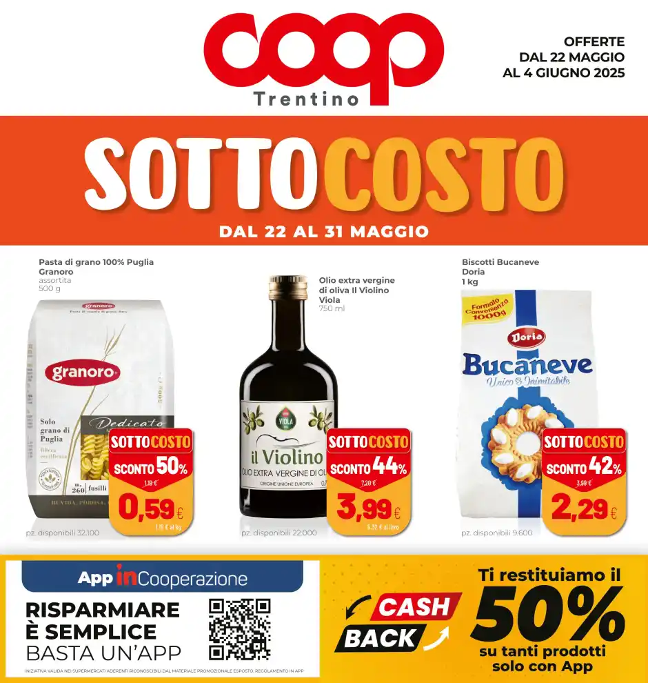 Volantino Coop Trentino Sottocosto dal 22/5 fino al 4/6/2025