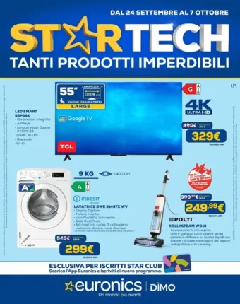 Volantino Euronics Dimo Startech dal 24/9 fino al 7/10/2026