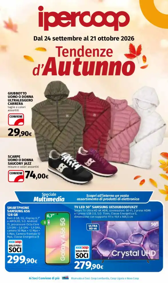 Volantino Ipercoop Tendenze d’Autunno dal 24/9 fino al 21/10/2026