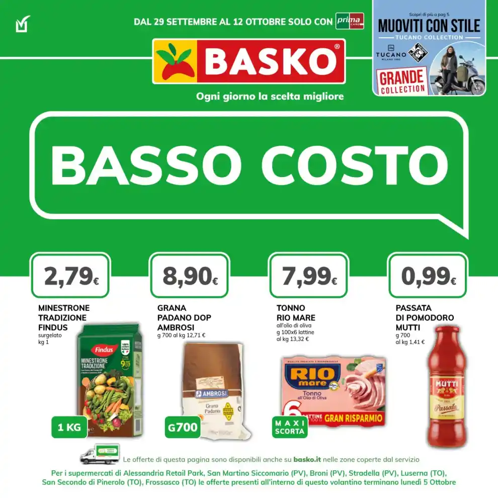 Volantino Basko Basso Costo dal 29/9 fino al 12/10/2026
