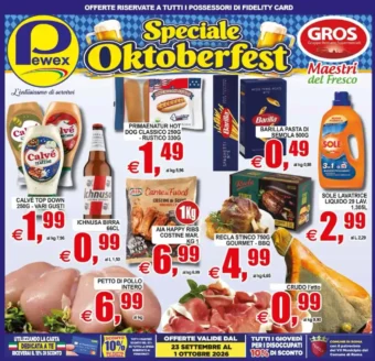 Volantino Pewex Speciale Oktoberfest dal 23/9 fino al 1/10/2026