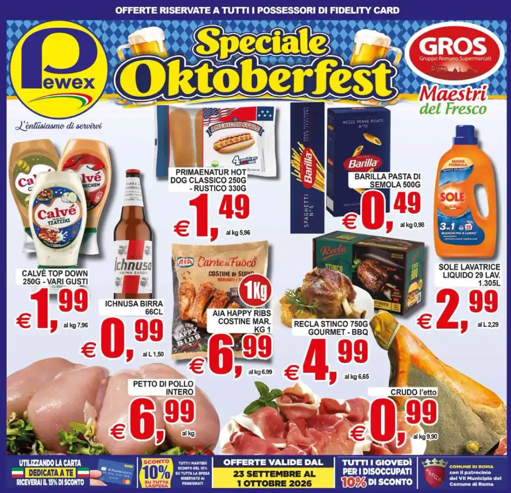 Volantino Pewex Speciale Oktoberfest dal 23/9 fino al 1/10/2026