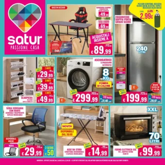 Volantino Satur Passione casa dal 24/9 fino al 22/10/2026