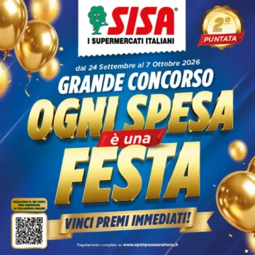 Volantino Sisa Ogni spesa è una festa dal 24/9 fino al 7/10/2026