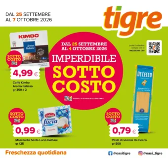 Volantino Tigre Sotto Costo dal 25/9 fino al 7/10/2026
