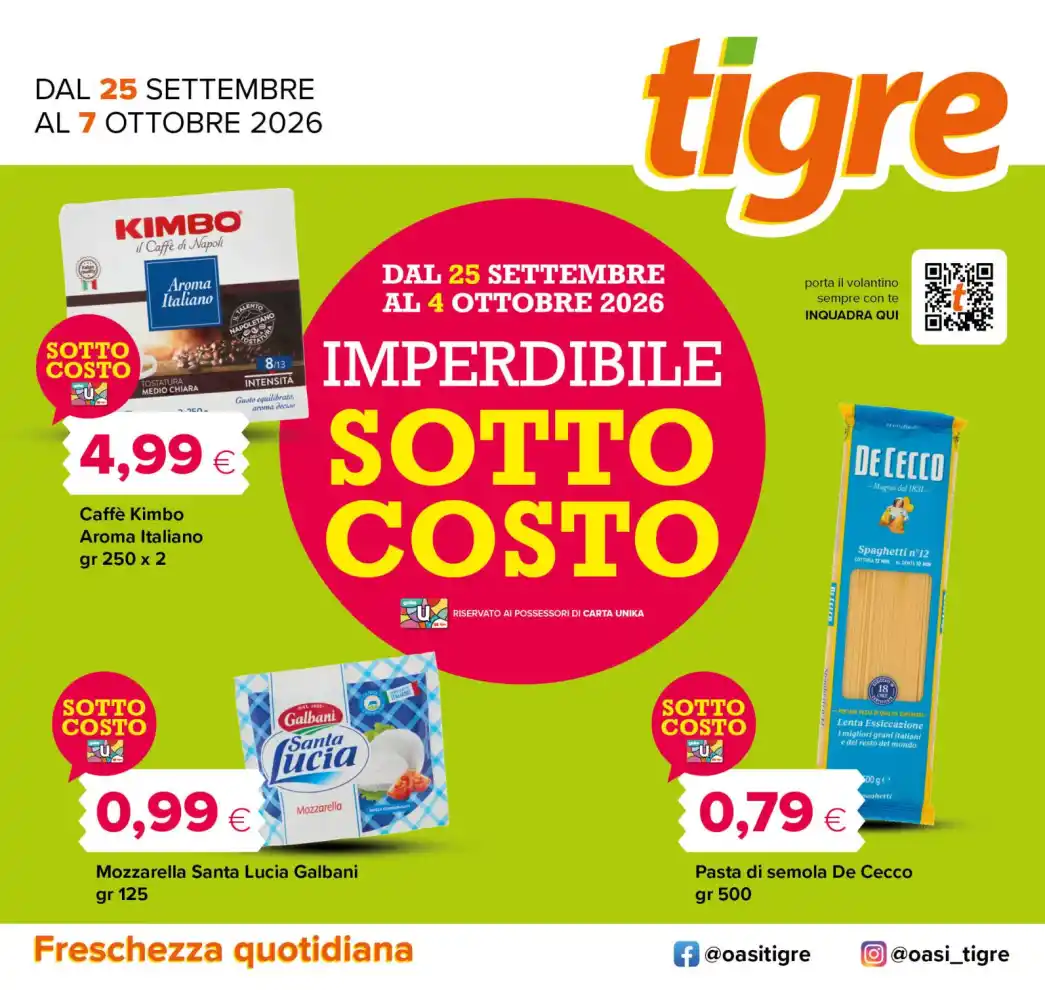 Volantino Tigre Sotto Costo dal 25/9 fino al 7/10/2026