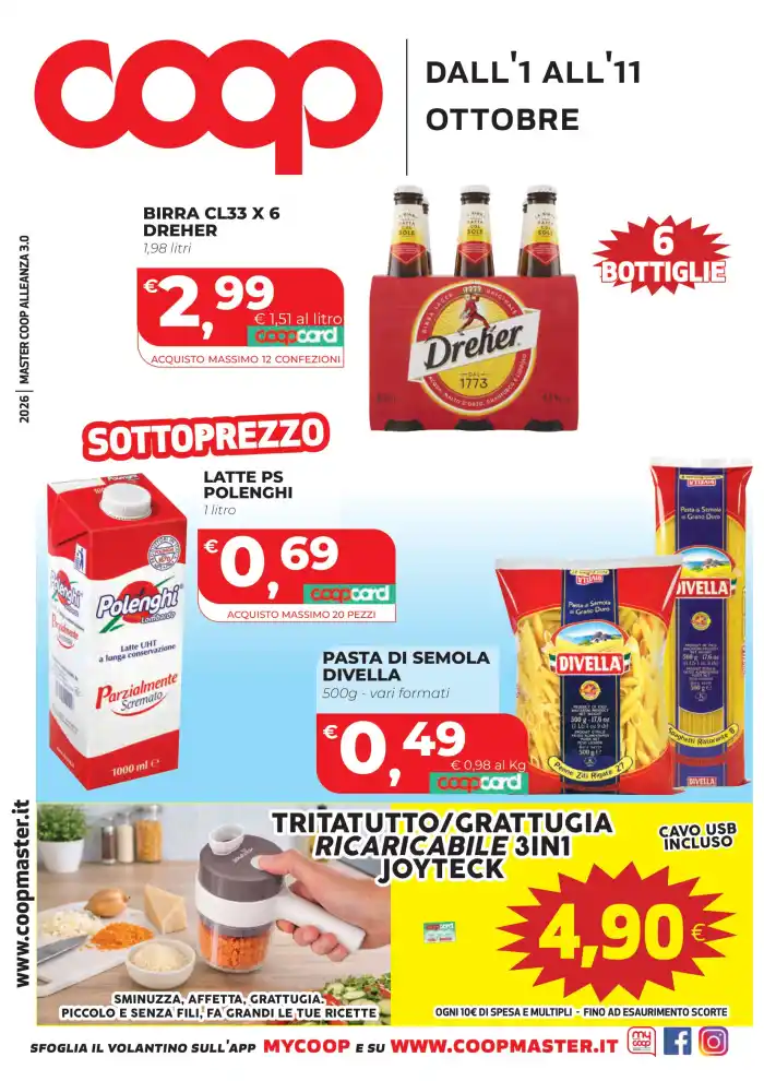 Volantino Coop Calabria Master Coop Alleanza 3.0 dal 1/10 fino al 11/10/2026