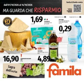 Volantino Famila Ma guarda che risparmio dal 1/10 fino al 14/10/2026