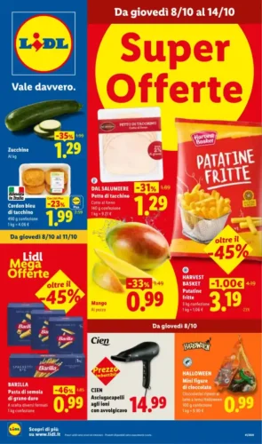 Volantino Lidl Super Offerte dal 8/10 fino al 14/10/2026