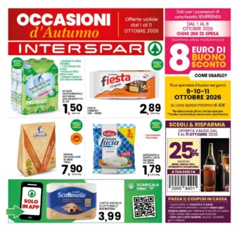 Volantino Interspar Occasioni d’Autunno dal 1/10 fino al 11/10/2026