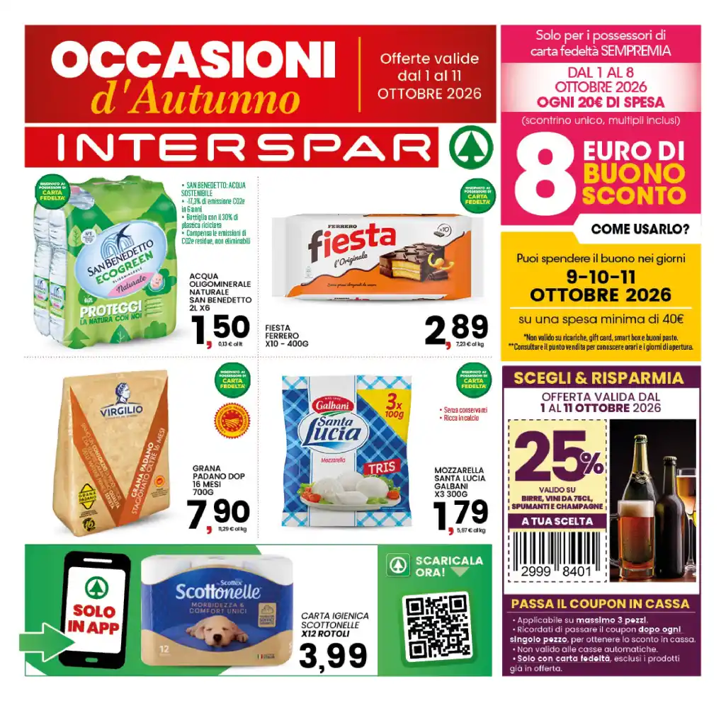 Volantino Interspar Occasioni d’Autunno dal 1/10 fino al 11/10/2026