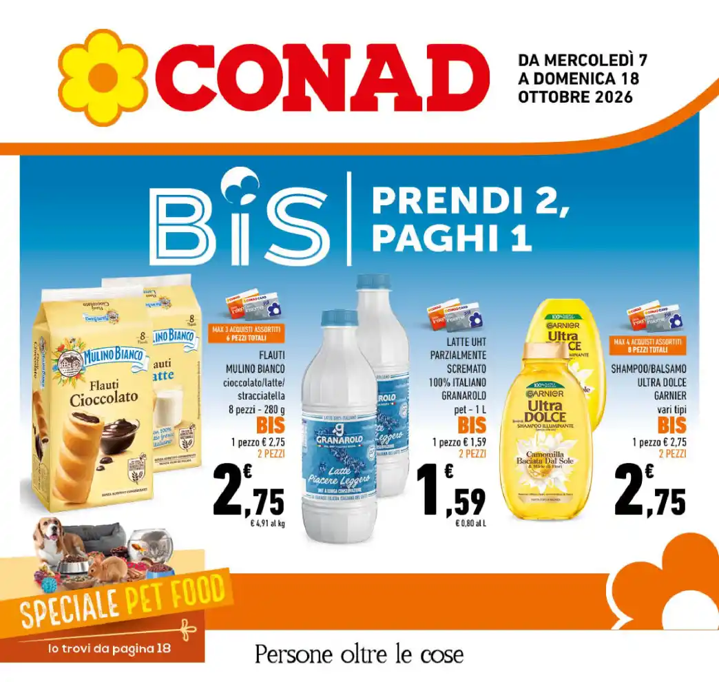 Volantino Conad Bis dal 7/10 fino al 18/10/2026