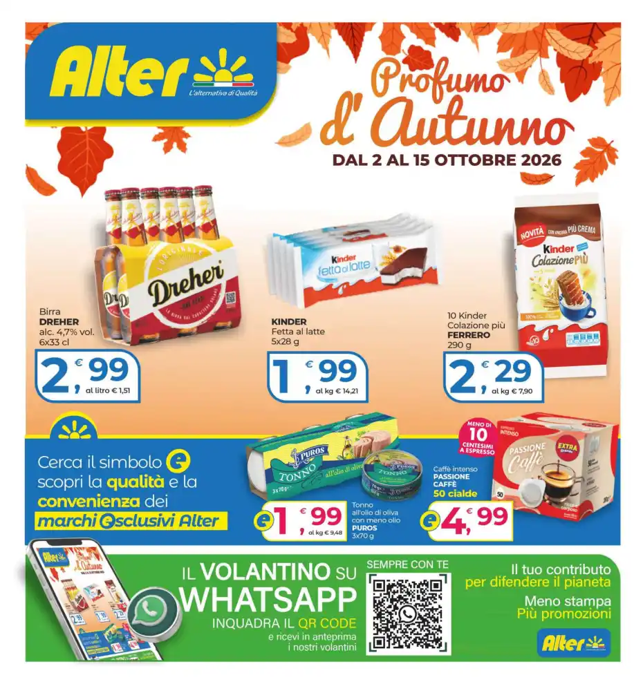 Volantino Alter Discount Profumo d’Autunno dal 2/10 fino al 15/10/2026
