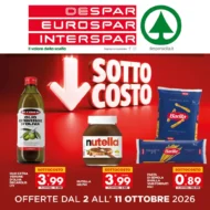 Volantino Despar Sicilia Sottocosto dal 2/10 fino al 11/10/2026 Volantino Despar Sicilia Sottocosto dal 2/10 fino al 11/10/2026