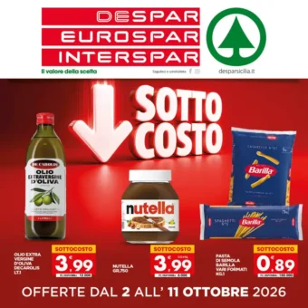 Volantino Despar Sicilia Sottocosto dal 2/10 fino al 11/10/2026