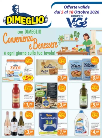 Volantino DiMeglio Convenienza e Benessere dal 5/10 fino al 18/10/2026
