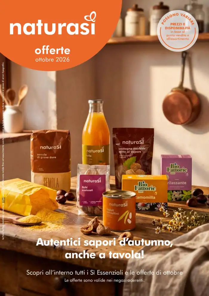 Volantino NaturaSì Offerte ottobre 2026 dal 7/10 fino al 3/11/2026