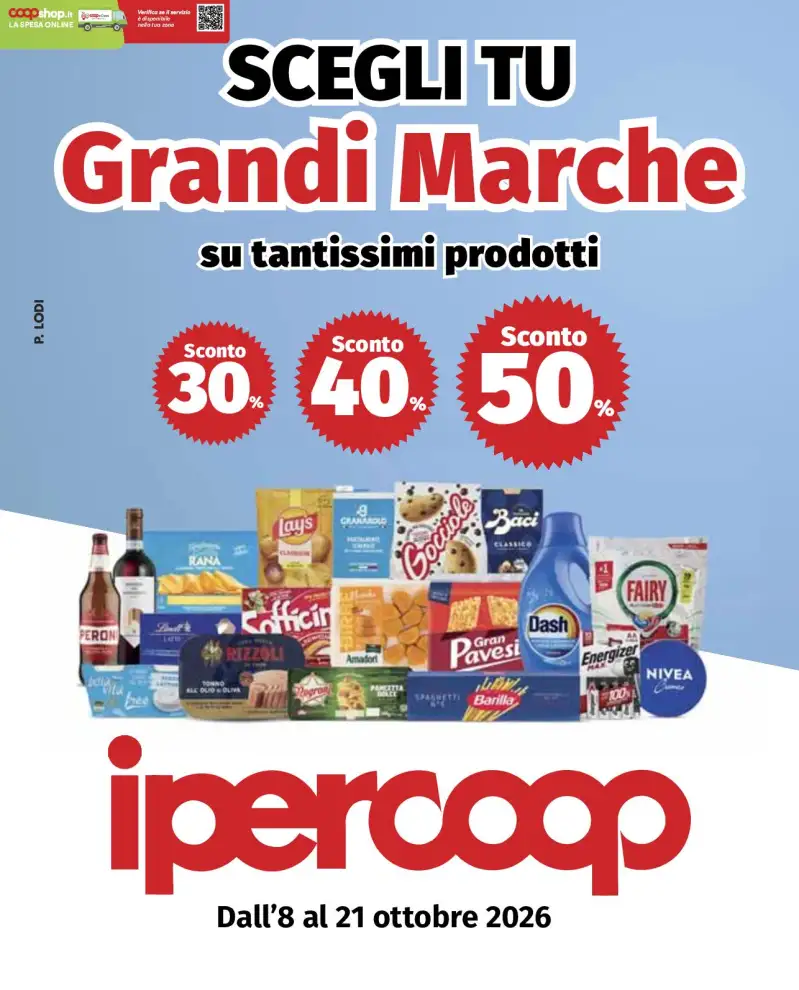 Volantino Ipercoop Grandi Marche dal 8/10 fino al 21/10/2026