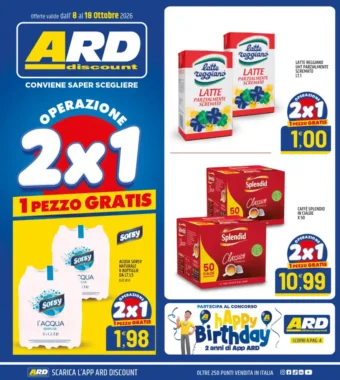Volantino Ard Discount Weekend sotto prezzo dal 8/10 fino al 18/10/2026