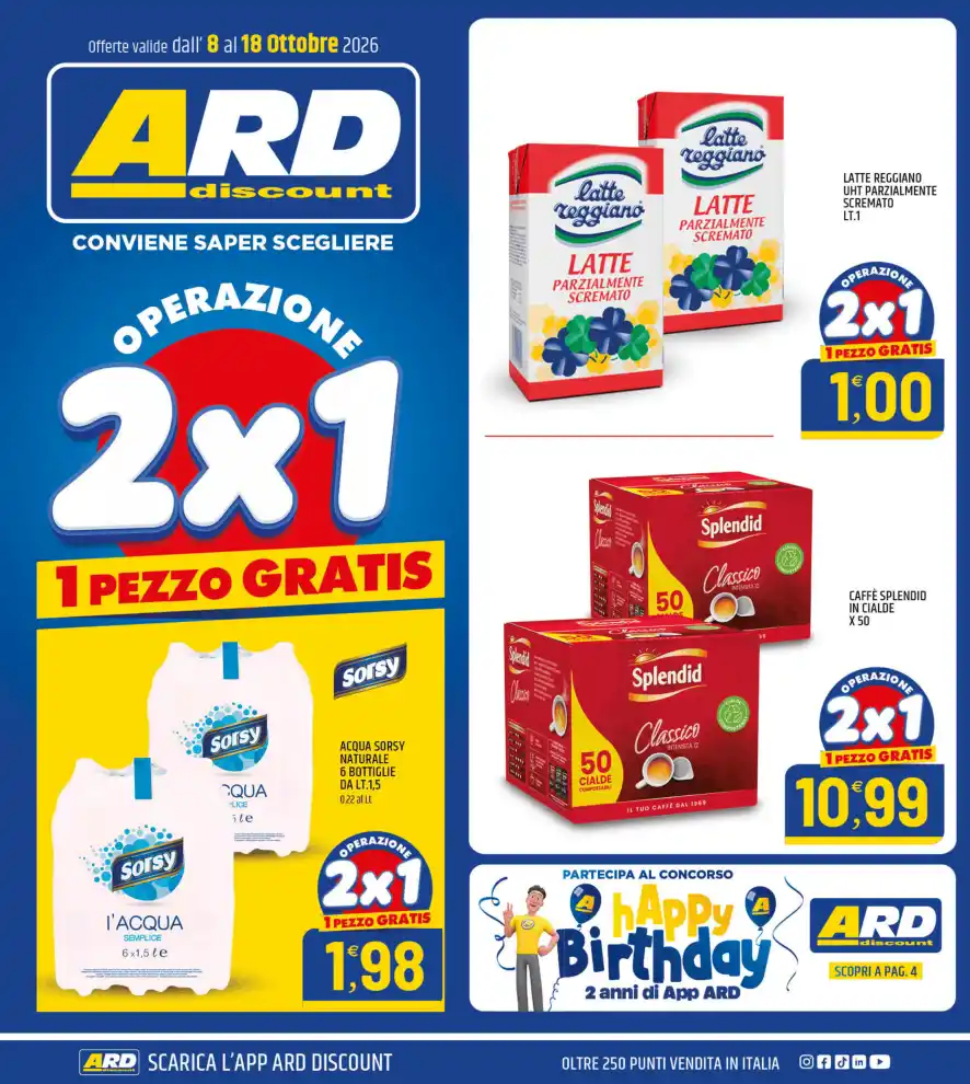 Volantino Ard Discount Weekend sotto prezzo dal 8/10 fino al 18/10/2026