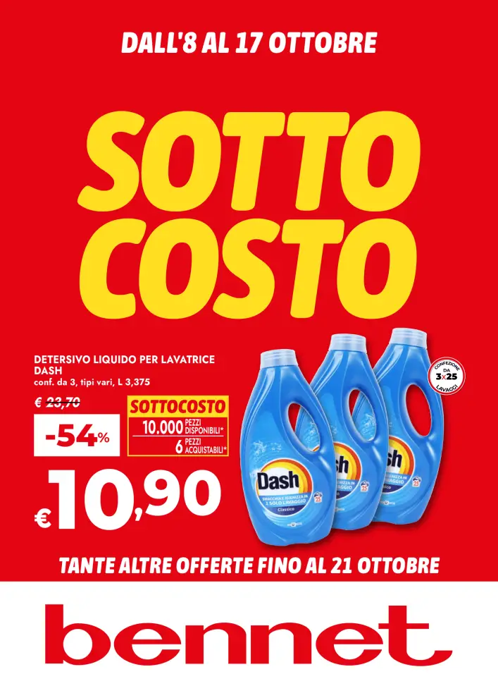 Volantino Bennet Sottocosto dal 8/10 fino al 17/10/2026
