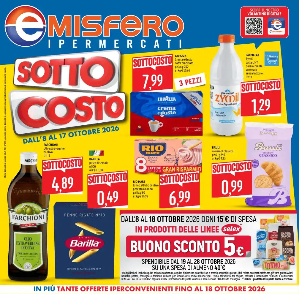 Volantino Emisfero Sotto Costo dal 8/10 fino al 17/10/2026
